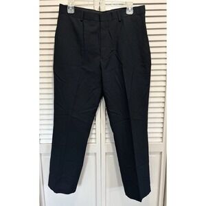 Jay Godfrey Men's Black Trousers Straight Leg Flat Front Pant Size 32 Regular